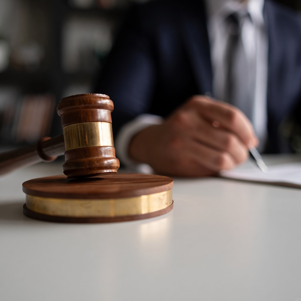 Legal professionals meeting around a conference table